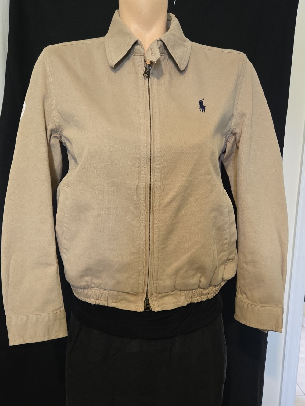 Polo Ralph Lauren Women's Cotton Twill Jacket  full Double front zipper